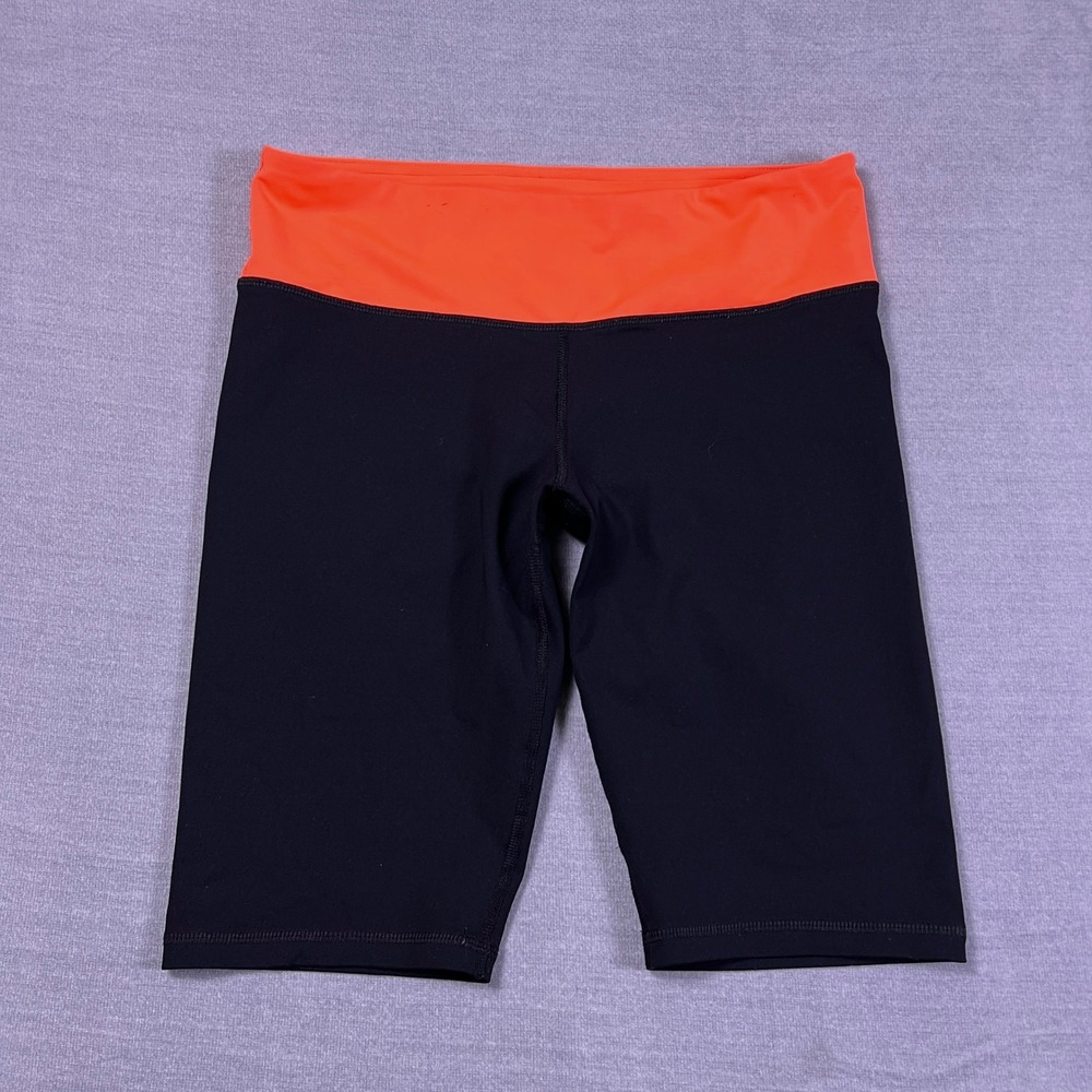 90 Degree by Reflex Biker Compression Low Rise Shorts Womens Medium Black Orange